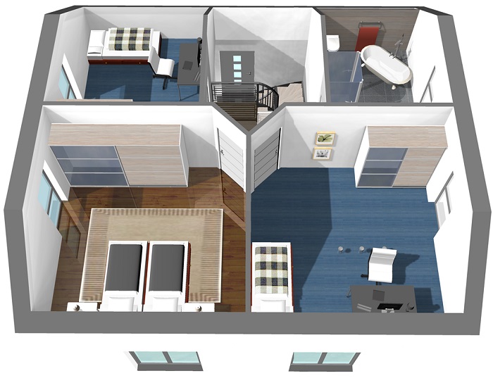 CL 141 - 42 - 100 Dachgeschoss -3D